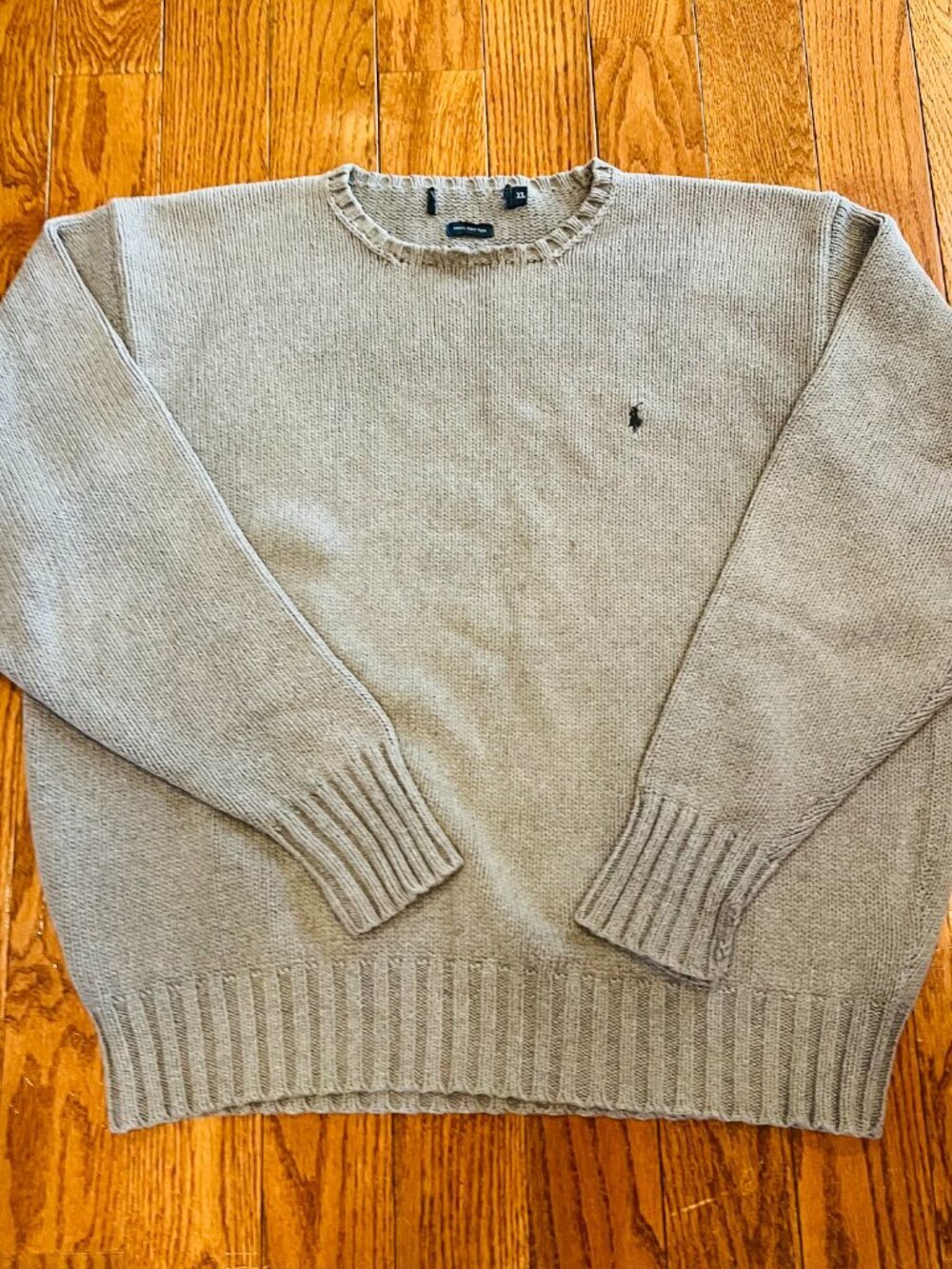 Vintage 90's Polo Ralph Lauren Men’s Cable Knit Fisherman Sweater Size XL Chunky